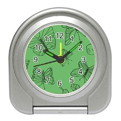 Green Nature Pattern Travel Alarm Clock