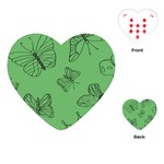 Green Nature Pattern Playing Cards Single Design (Heart) Front