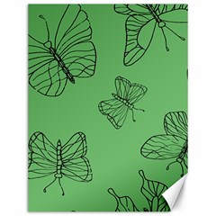 Green Nature Pattern Canvas 12  x 16 