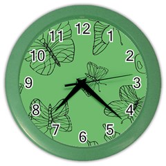 Green Nature Pattern Color Wall Clock