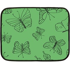 Green Nature Pattern Fleece Blanket (Mini)