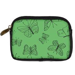 Green Nature Pattern Digital Camera Leather Case by Wegoenart