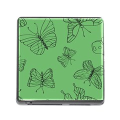 Green Nature Pattern Memory Card Reader (square 5 Slot) by Wegoenart