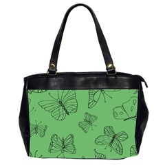 Green Nature Pattern Oversize Office Handbag (2 Sides) by Wegoenart