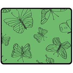 Green Nature Pattern Fleece Blanket (Medium) 