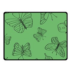 Green Nature Pattern Fleece Blanket (Small)