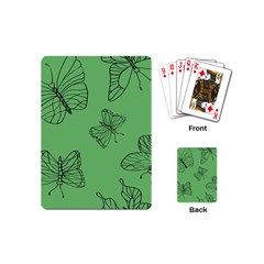 Green Nature Pattern Playing Cards Single Design (Mini)