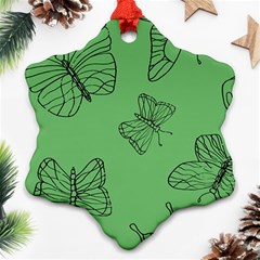 Green Nature Pattern Ornament (Snowflake)