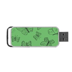 Green Nature Pattern Portable USB Flash (One Side)