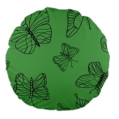 Green Nature Pattern Large 18  Premium Round Cushions