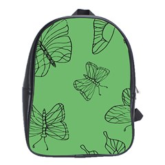 Green Nature Pattern School Bag (XL)