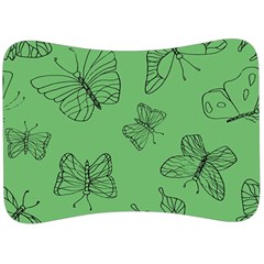 Green Nature Pattern Velour Seat Head Rest Cushion