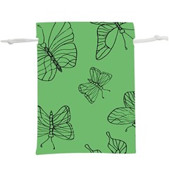 Green Nature Pattern  Lightweight Drawstring Pouch (XL)