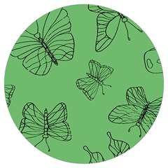 Green Nature Pattern Round Trivet