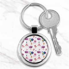 Fish Squid Bird Jellyfish Chicken Key Chain (round) by Wegoenart