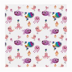 Fish Squid Bird Jellyfish Chicken Medium Glasses Cloth (2 Sides) by Wegoenart