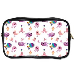 Fish Squid Bird Jellyfish Chicken Toiletries Bag (two Sides) by Wegoenart