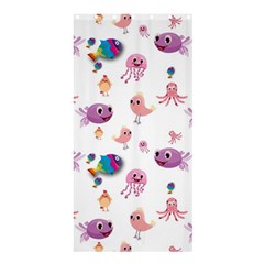 Fish Squid Bird Jellyfish Chicken Shower Curtain 36  X 72  (stall) 