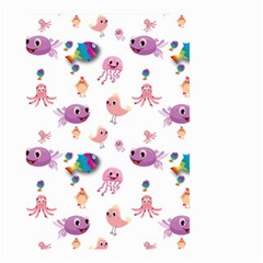 Fish Squid Bird Jellyfish Chicken Small Garden Flag (two Sides) by Wegoenart