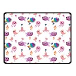 Fish Squid Bird Jellyfish Chicken Double Sided Fleece Blanket (Small)  45 x34  Blanket Back