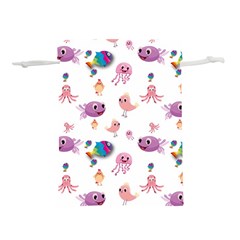 Fish Squid Bird Jellyfish Chicken Lightweight Drawstring Pouch (m) by Wegoenart