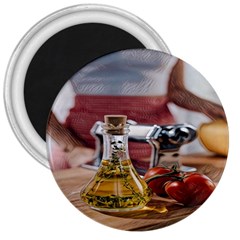 Healthy Ingredients - Olive Oil And Tomatoes 3  Magnets by ConteMonfrey