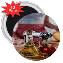 Healthy Ingredients - Olive Oil And Tomatoes 3  Magnets (10 Pack)  by ConteMonfrey