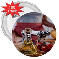 Healthy Ingredients - Olive Oil And Tomatoes 3  Buttons (100 Pack)  by ConteMonfrey