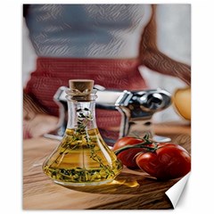 Healthy Ingredients - Olive Oil And Tomatoes Canvas 16  X 20  by ConteMonfrey