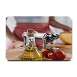 Healthy ingredients - Olive oil and tomatoes Small Doormat  24 x16  Door Mat