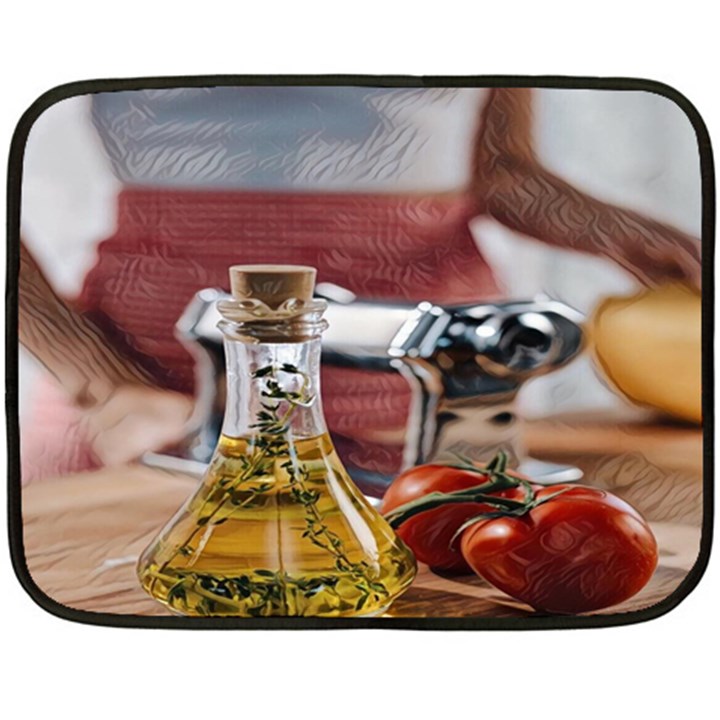 Healthy ingredients - Olive oil and tomatoes Fleece Blanket (Mini)