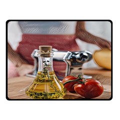 Healthy Ingredients - Olive Oil And Tomatoes Double Sided Fleece Blanket (small)  by ConteMonfrey