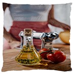 Healthy ingredients - Olive oil and tomatoes Standard Flano Cushion Case (Two Sides) Back