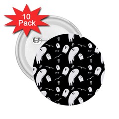 Ghost Background Halloween 2 25  Buttons (10 Pack)  by Wegoenart