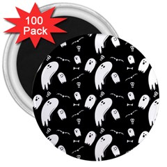 Ghost Background Halloween 3  Magnets (100 Pack) by Wegoenart