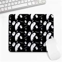 Ghost Background Halloween Large Mousepads by Wegoenart