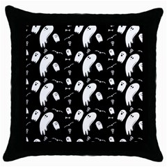 Ghost Background Halloween Throw Pillow Case (black) by Wegoenart