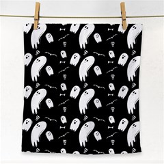 Ghost Background Halloween Face Towel by Wegoenart