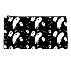 Ghost Background Halloween Pencil Case by Wegoenart