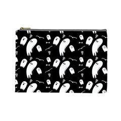 Ghost Background Halloween Cosmetic Bag (large) by Wegoenart