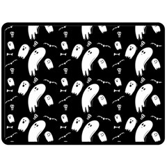 Ghost Background Halloween Double Sided Fleece Blanket (large)  by Wegoenart