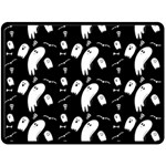 Ghost Background Halloween Double Sided Fleece Blanket (Large)  80 x60  Blanket Back