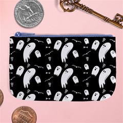 Ghost Background Halloween Large Coin Purse by Wegoenart