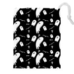 Ghost Background Halloween Drawstring Pouch (5XL) Front