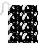 Ghost Background Halloween Drawstring Pouch (5XL) Back