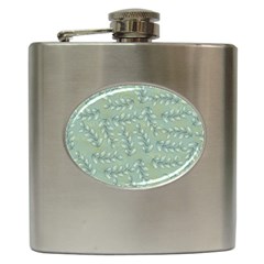 Leaves Nature Pattern Design Hip Flask (6 Oz) by Wegoenart