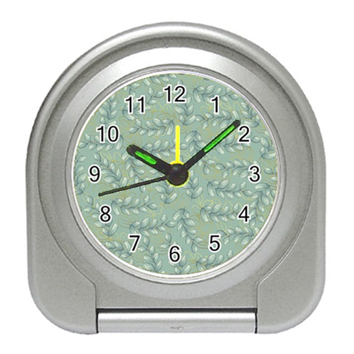 Leaves Nature Pattern Design Travel Alarm Clock