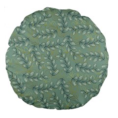 Leaves Nature Pattern Design Large 18  Premium Round Cushions by Wegoenart