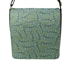 Leaves Nature Pattern Design Flap Closure Messenger Bag (l) by Wegoenart