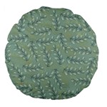 Leaves Nature Pattern Design Large 18  Premium Flano Round Cushions Back